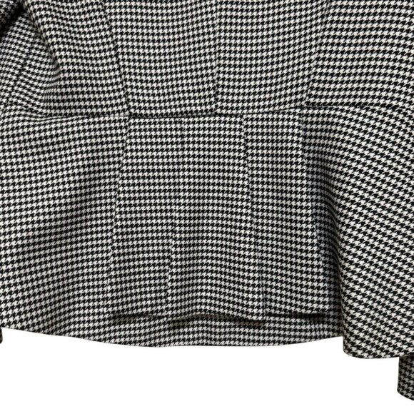 White House Black Market White and Black Houndstooth Blazer Jacket Size 8P - Picture 5 of 12
